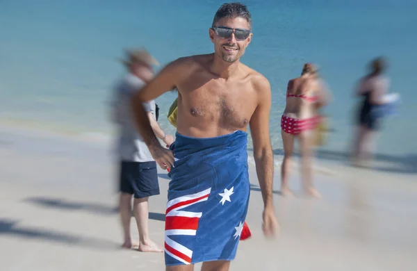 Portret Van Een Gelukkige Blanke Man Ontspannen Een Prachtig Australisch — Stockfoto