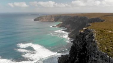 Güzel hava görünümünü Flinders Chase Milli Parkı kıyı şeridi, Kanguru Adası, Avustralya.
