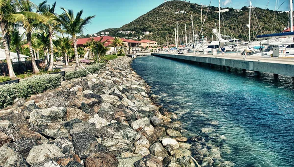 Maravilhosas Cores Costeiras Saint Thomas Seascape Virgin Islands — Fotografia de Stock