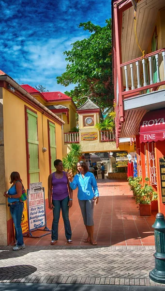 Saint Maarten Nederlandse Antillen Feb Toeristen Het Eiland Februari 2010 — Stockfoto