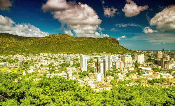 Luchtfoto Van Port Louis Mauritius Island Afrika — Stockfoto