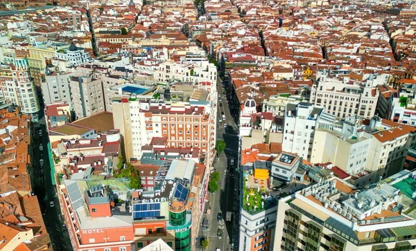 Madrid Spanien Oktober 2022 Luftaufnahme Des Stadtzentrums Gebäude Und Wahrzeichen — Stockfoto
