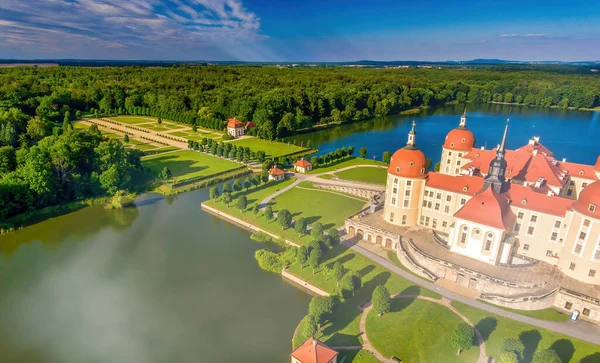 Château Moritzburg Vue Aérienne Depuis Drone Allemagne — Photo