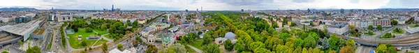 Вена Австрия Воздушный Вид Район Пратера Горизонт Города — стоковое фото