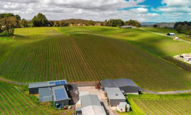 Aerial view of Vineyards in South Australia.