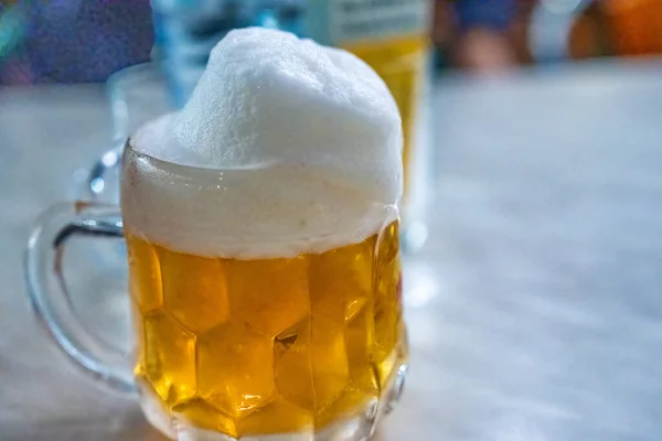 Glass Beer Restaurant — Stock Photo, Image