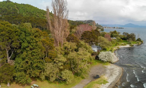 stock image Aerial view of Lake Taupo - North Island, New Zealand.