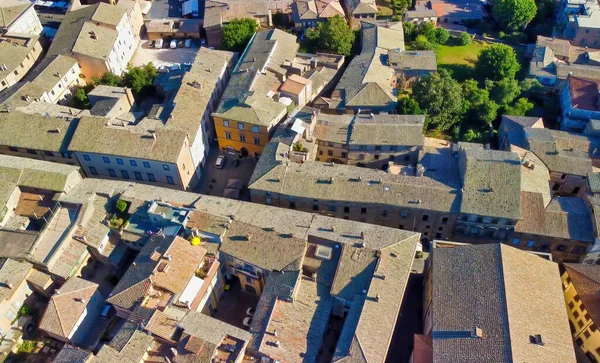 Orvieto Medeltida Stad Centrala Italien Fantastisk Flygvy Från Drönare — Stockfoto