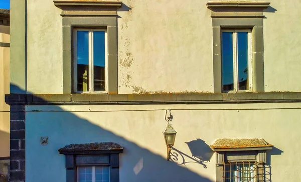 Oude Italiaanse Huizen Een Kleine Stad — Stockfoto