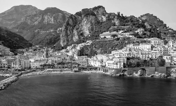 Widok Lotu Ptaka Wybrzeże Amalfi Kampania Włochy — Zdjęcie stockowe