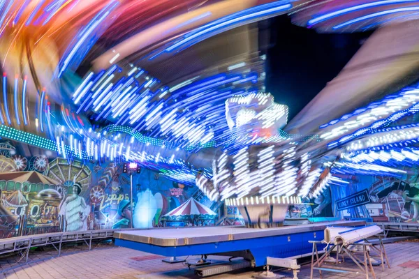 Vienna Austria August 2022 Prater Amusement Park Attractions Night — Stock Photo, Image