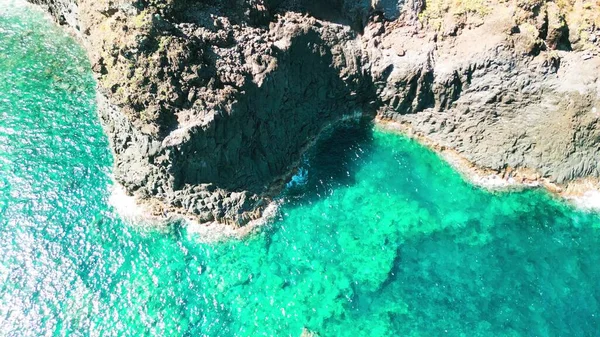 Aerial View Seixal Coastline Madeira Portugal — Zdjęcie stockowe