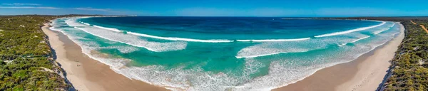 Kangaroo Island Australia Pennington Bay Waves Coastline Panoramic Aerial View — Stok fotoğraf