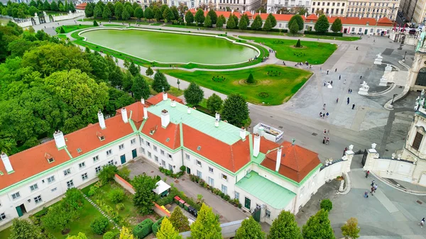Aerial View Famous Schloss Belvedere Vienna Built Johann Lukas Von — Stock Photo, Image