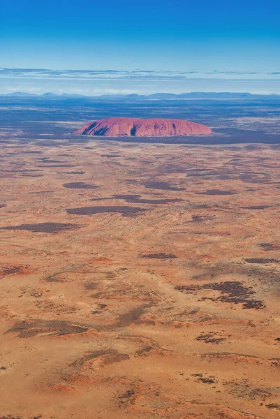 从飞机上俯瞰澳大利亚腹地的美景 — 图库照片