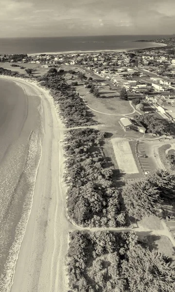 Apollo Bay Από Drone Ακτογραμμή Του Great Ocean Road Αυστραλία — Φωτογραφία Αρχείου