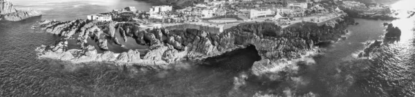 Vista Aérea Panorámica Las Piscinas Porto Moniz Madeira Portugal — Foto de Stock