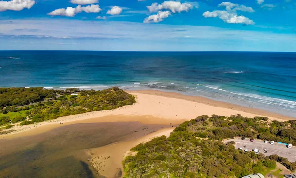Aerial View Torquay Beach Great Ocean Road Australia — 스톡 사진