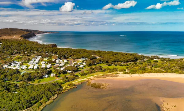Aerial View Torquay Beach Great Ocean Road Australia — Zdjęcie stockowe
