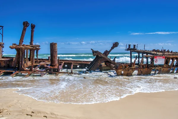Queensland Austrália Histórico Maheno Wreck Fraser Island — Fotografia de Stock