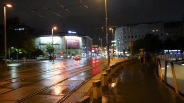 Gece Viyana Caddesi, Avusturya.