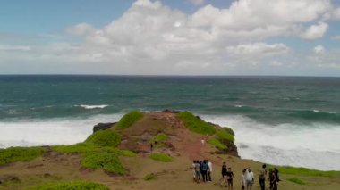 La Roche qui pleure in Mauritius. İHA 'dan hava görüntüsü.