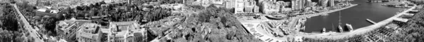 Малага Андалусия Вид Воздуха Город Замка Прекрасный Весенний День Испания — стоковое фото