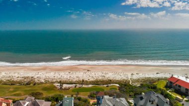 Amazing aerial view of Amelia Island from drone, Florida - USA.