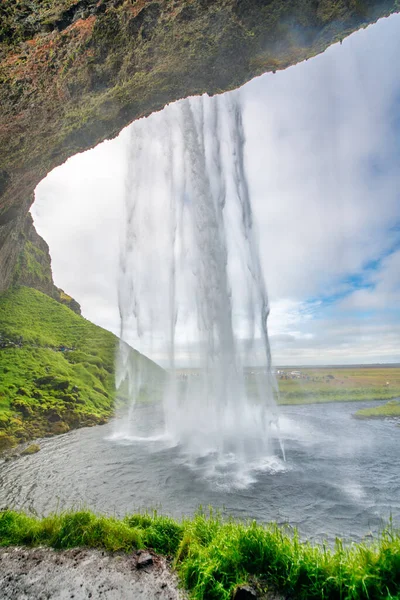 Водопады Сельджаландфосс Летний Сезон Исландия — стоковое фото