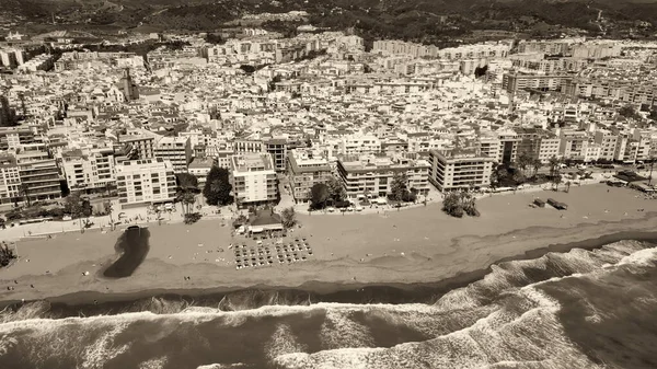 Estepona Endülüs Sabahleyin Sahil Boyunca Güzel Bir Şehir Manzarası — Stok fotoğraf