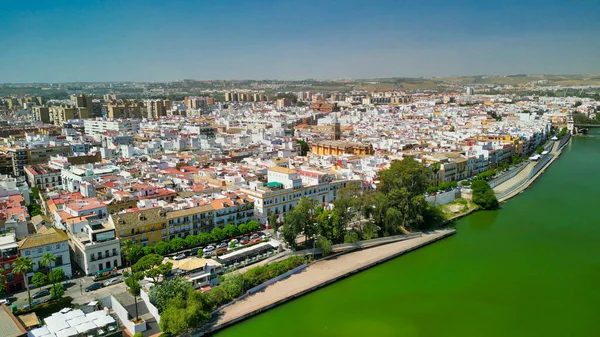 Sevilla Andalusien Luftaufnahme Der Schönen Straßen Und Gebäude Der Stadt — Stockfoto