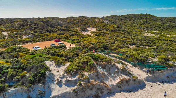 Ilha Canguru Austrália Ondas Baía Pennington Costa Vista Aérea Drone — Fotografia de Stock