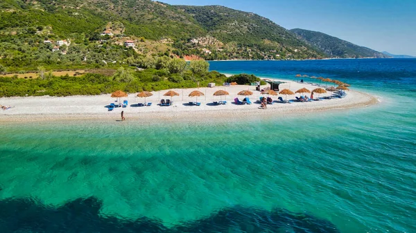 Vista Aérea Playa Agios Dimitrios Alonissos Grecia — Foto de Stock