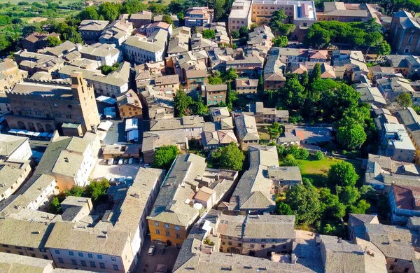 Orvieto Medeltida Stad Centrala Italien Fantastisk Flygvy Från Drönare — Stockfoto