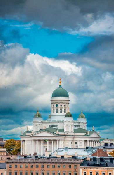 Helsinki Cattedrale Bianca Una Giornata Sole Finlandia — Foto Stock