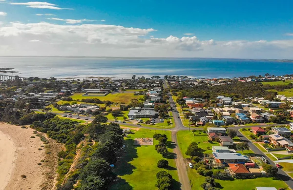 Aerial View San Remo Coastline Phillip Island Australia — ストック写真