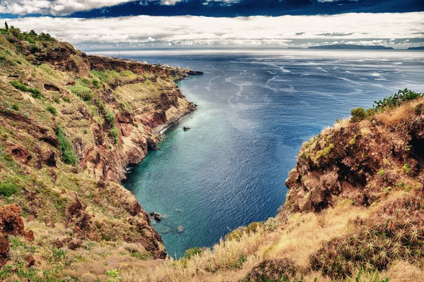 Increíble Costa Madeira Temporada Verano Hermosa Isla Europea Día Soleado — Foto de Stock
