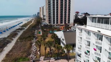 Aerial view of Myrtle Beach from the sky, SC - USA.