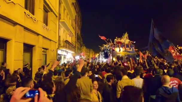 Pisa Italy June 15Th 2016 Local Fans Celebrate Soccer Teams — 图库视频影像