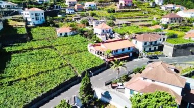 Aerial view of Seixal coastline in Madeira, Portugal.
