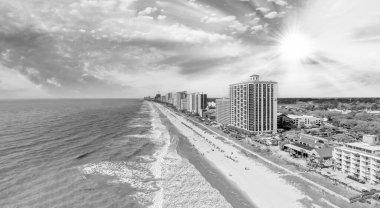 Aerial view of Myrtle Beach from the sky, SC - USA.