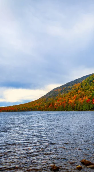 Beautiful Lake Acadia National Park Foliage Season — Stock Photo, Image