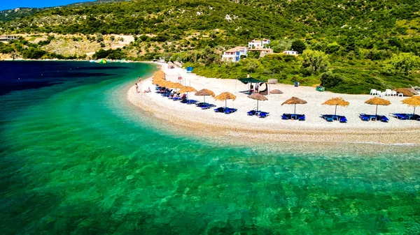 Вид Воздуха Пляж Агиос Димитриос Алонисосе Греция — стоковое фото