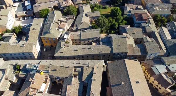 Orvieto Középkori Város Közép Olaszországban Csodálatos Légi Kilátás Drónról — Stock Fotó
