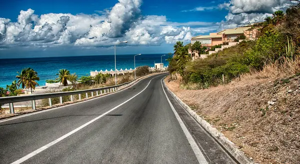 Krásné Pobřeží Saint Maarten Nizozemské Antily — Stock fotografie