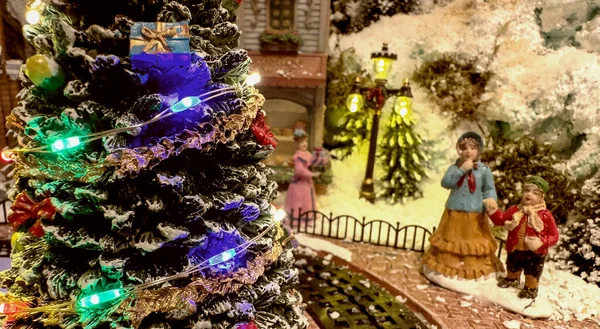 Oyuncaklarla Süslenmiş Noel Süsleri Tatil Kavramı — Stok fotoğraf