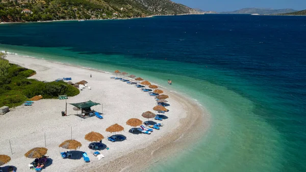 stock image Aerial view of Agios Dimitrios Beach in Alonissos, Greece.