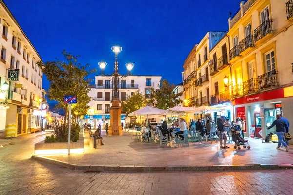 Ronda Spain Квітня 2023 Вулиці Ронди Вночі Іспанське Мурське Місто — стокове фото