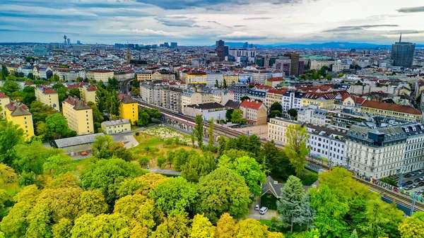 Prater Lunaparkı Viyana Şehir Manzarası Avusturya — Stok fotoğraf