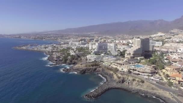 Vista Aérea Playa Las Americas Tenerife Island España — Vídeo de stock